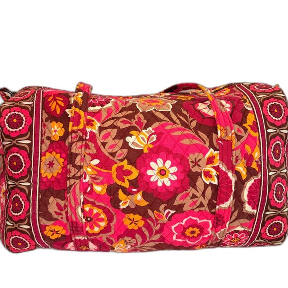 Vera Bradley Large Duffel Bag Carnaby Floral Quilted Cotton Travel Bag Vintage - Picture 3 of 10